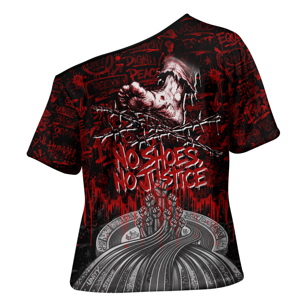Mexico City 1968 Black Power Salute Cross Shoulder Shirt Unapologetic Civil Rights History Urban Graffiti Art