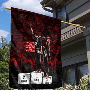 Mexico City 1968 Black Power Salute Garden Flag Unapologetic Civil Rights History Urban Graffiti Art
