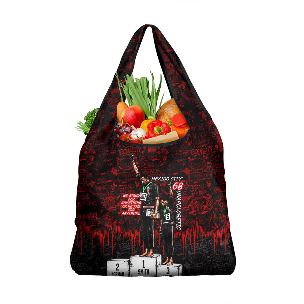 Mexico City 1968 Black Power Salute Grocery Bag Unapologetic Civil Rights History Urban Graffiti Art
