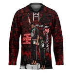 Mexico City 1968 Black Power Salute Hockey Jersey Unapologetic Civil Rights History Urban Graffiti Art