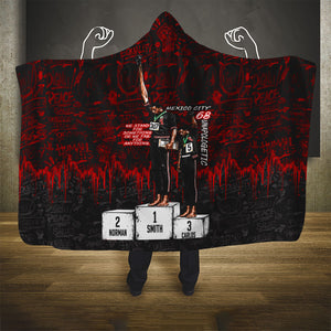 Mexico City 1968 Black Power Salute Hooded Blanket Unapologetic Civil Rights History Urban Graffiti Art