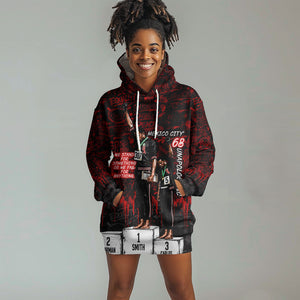 Mexico City 1968 Black Power Salute Hoodie Dress Unapologetic Civil Rights History Urban Graffiti Art