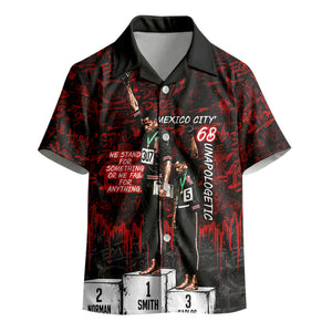 Mexico City 1968 Black Power Salute Kid Hawaiian Shirt Unapologetic Civil Rights History Urban Graffiti Art