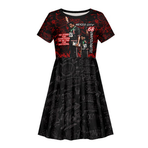 Mexico City 1968 Black Power Salute Kid Short Sleeve Dress Unapologetic Civil Rights History Urban Graffiti Art
