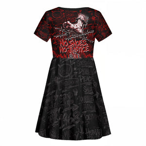 Mexico City 1968 Black Power Salute Kid Short Sleeve Dress Unapologetic Civil Rights History Urban Graffiti Art