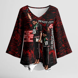 Mexico City 1968 Black Power Salute Kimono Sleeve Blouse Unapologetic Civil Rights History Urban Graffiti Art