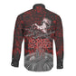 Mexico City 1968 Black Power Salute Long Sleeve Button Shirt Unapologetic Civil Rights History Urban Graffiti Art