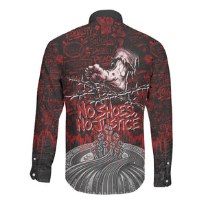 Mexico City 1968 Black Power Salute Long Sleeve Button Shirt Unapologetic Civil Rights History Urban Graffiti Art