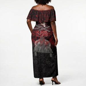 Mexico City 1968 Black Power Salute Off Shoulder Maxi Dress Unapologetic Civil Rights History Urban Graffiti Art