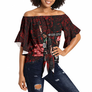 Mexico City 1968 Black Power Salute Off Shoulder Wrap Waist Top Unapologetic Civil Rights History Urban Graffiti Art