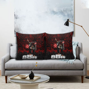 Mexico City 1968 Black Power Salute Pillow Cover Unapologetic Civil Rights History Urban Graffiti Art