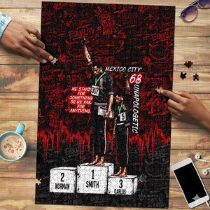Mexico City 1968 Black Power Salute Puzzle Unapologetic Civil Rights History Urban Graffiti Art