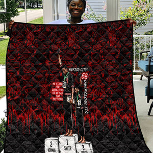 Mexico City 1968 Black Power Salute Quilt Unapologetic Civil Rights History Urban Graffiti Art