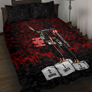 Mexico City 1968 Black Power Salute Quilt Bed Set Unapologetic Civil Rights History Urban Graffiti Art