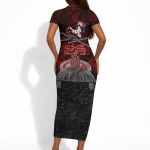 Mexico City 1968 Black Power Salute Short Sleeve Bodycon Dress Unapologetic Civil Rights History Urban Graffiti Art