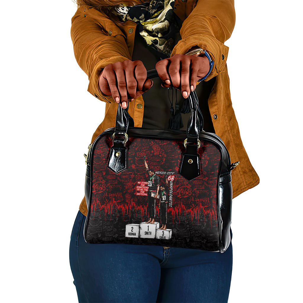 Mexico City 1968 Black Power Salute Shoulder Handbag Unapologetic Civil Rights History Urban Graffiti Art