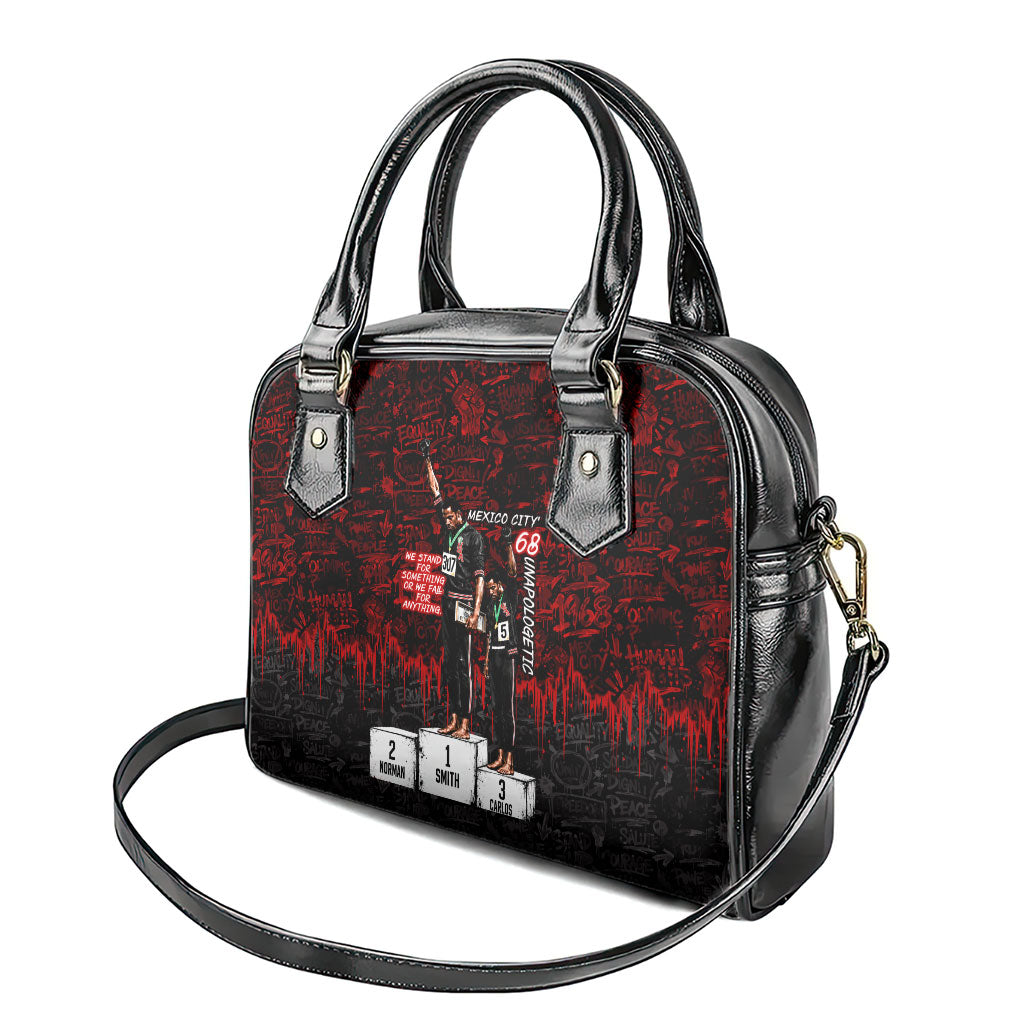 Mexico City 1968 Black Power Salute Shoulder Handbag Unapologetic Civil Rights History Urban Graffiti Art