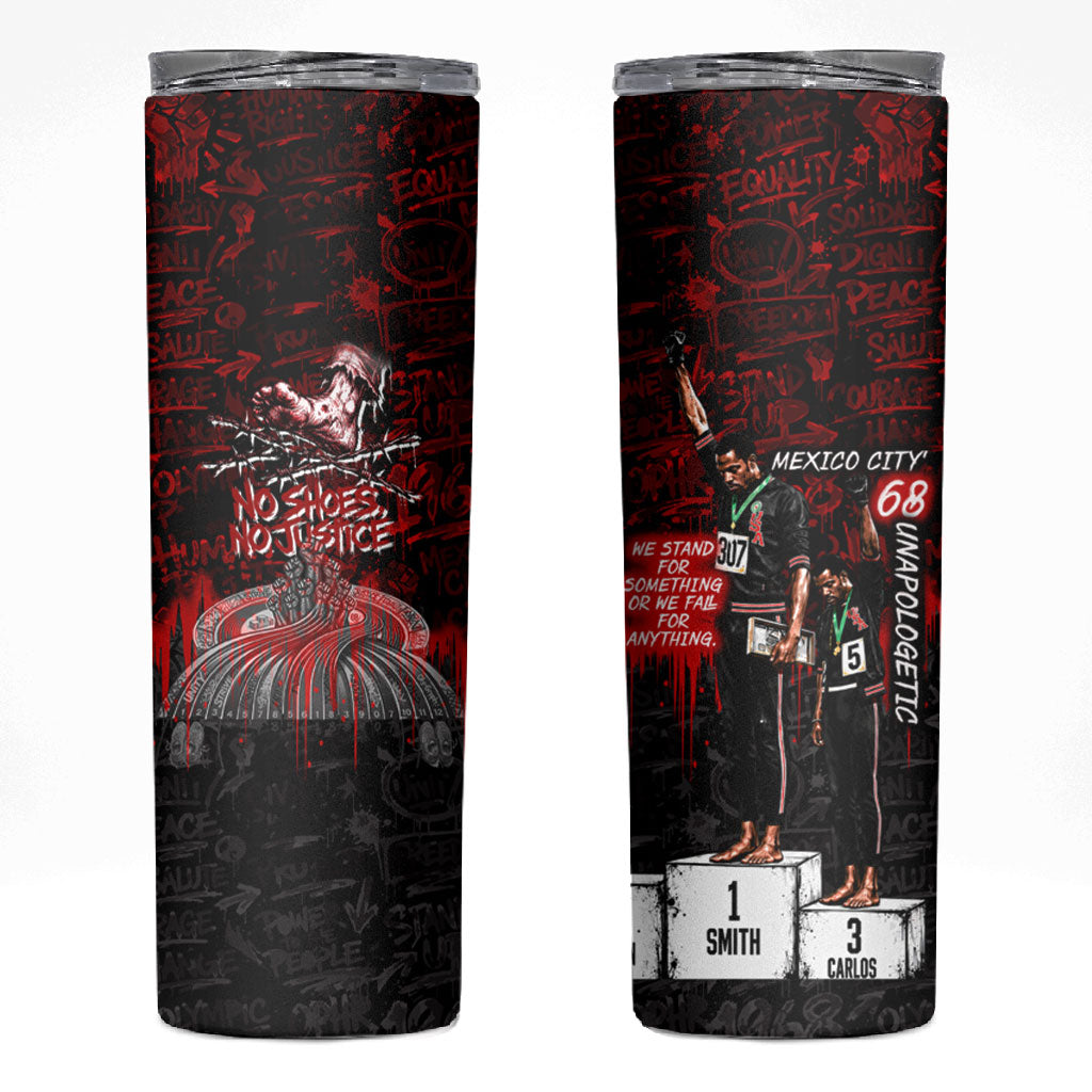 Mexico City 1968 Black Power Salute Skinny Tumbler Unapologetic Civil Rights History Urban Graffiti Art