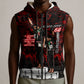 Mexico City 1968 Black Power Salute Sleeveless Zip Hoodie Unapologetic Civil Rights History Urban Graffiti Art