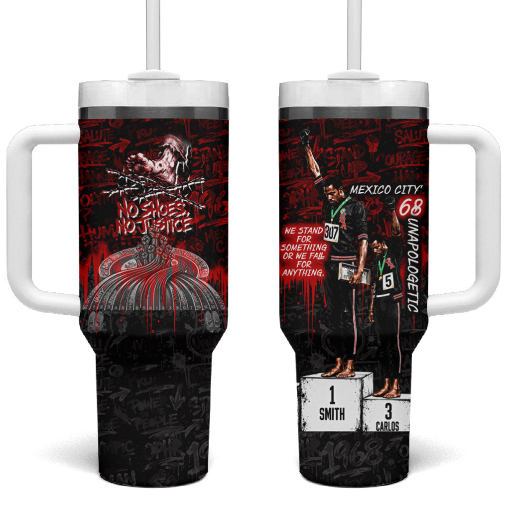 Mexico City 1968 Black Power Salute Tumbler With Handle Unapologetic Civil Rights History Urban Graffiti Art