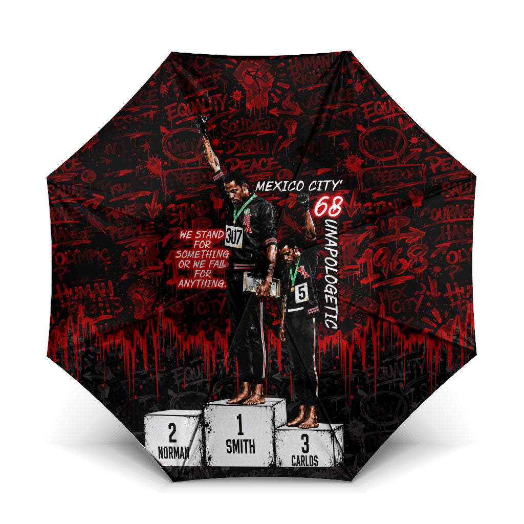 Mexico City 1968 Black Power Salute Umbrella Unapologetic Civil Rights History Urban Graffiti Art