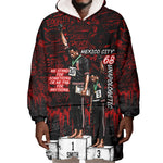 Mexico City 1968 Black Power Salute Wearable Blanket Hoodie Unapologetic Civil Rights History Urban Graffiti Art