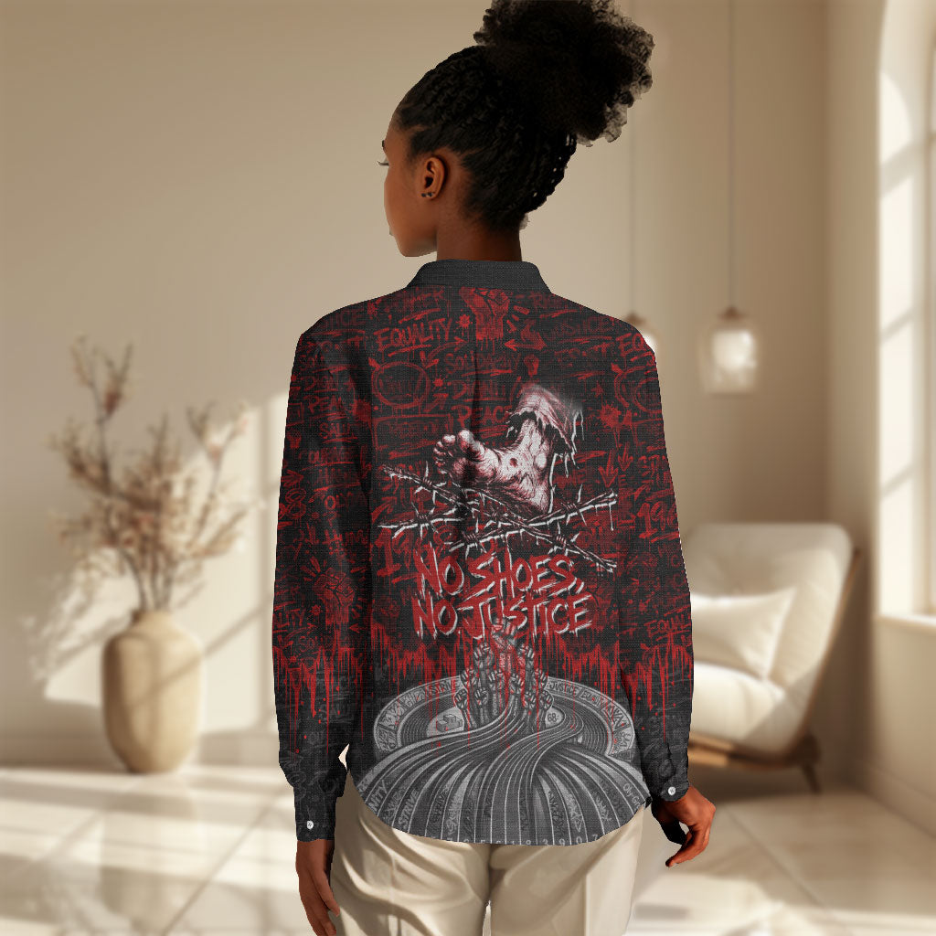 Mexico City 1968 Black Power Salute Women Casual Shirt Unapologetic Civil Rights History Urban Graffiti Art