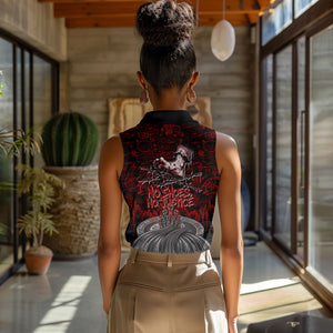 Mexico City 1968 Black Power Salute Women Sleeveless Polo Shirt Unapologetic Civil Rights History Urban Graffiti Art
