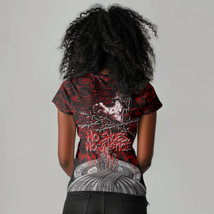 Mexico City 1968 Black Power Salute Women V-Neck T-Shirt Unapologetic Civil Rights History Urban Graffiti Art
