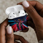African American 1968 Black Power Salute AirPods Case Retro Cyberpunk Sci-Fi Tech Civil Rights Art