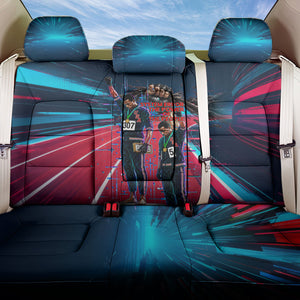 African American 1968 Black Power Salute Back Car Seat Cover Retro Cyberpunk Sci-Fi Tech Civil Rights Art
