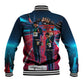 African American 1968 Black Power Salute Baseball Jacket Retro Cyberpunk Sci-Fi Tech Civil Rights Art