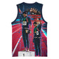 African American 1968 Black Power Salute Basketball Jersey Retro Cyberpunk Sci-Fi Tech Civil Rights Art