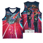 African American 1968 Black Power Salute Basketball Jersey Retro Cyberpunk Sci-Fi Tech Civil Rights Art