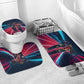 African American 1968 Black Power Salute Bathroom Set Retro Cyberpunk Sci-Fi Tech Civil Rights Art