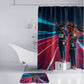 African American 1968 Black Power Salute Bathroom Set Retro Cyberpunk Sci-Fi Tech Civil Rights Art
