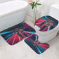 African American 1968 Black Power Salute Bathroom Set Retro Cyberpunk Sci-Fi Tech Civil Rights Art