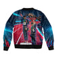 African American 1968 Black Power Salute Bomber Jacket Retro Cyberpunk Sci-Fi Tech Civil Rights Art