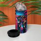 African American 1968 Black Power Salute 4 in 1 Can Cooler Tumbler Retro Cyberpunk Sci-Fi Tech Civil Rights Art
