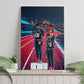 African American 1968 Black Power Salute Canvas Wall Art Retro Cyberpunk Sci-Fi Tech Civil Rights Art
