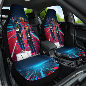 African American 1968 Black Power Salute Car Seat Cover Retro Cyberpunk Sci-Fi Tech Civil Rights Art