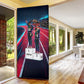 African American 1968 Black Power Salute Door Cover Retro Cyberpunk Sci-Fi Tech Civil Rights Art
