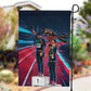African American 1968 Black Power Salute Garden Flag Retro Cyberpunk Sci-Fi Tech Civil Rights Art