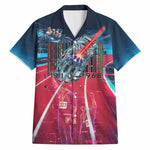 African American 1968 Black Power Salute Hawaiian Shirt Retro Cyberpunk Sci-Fi Tech Civil Rights Art