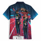 African American 1968 Black Power Salute Hawaiian Shirt Retro Cyberpunk Sci-Fi Tech Civil Rights Art