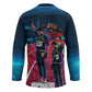 African American 1968 Black Power Salute Hockey Jersey Retro Cyberpunk Sci-Fi Tech Civil Rights Art