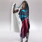African American 1968 Black Power Salute Hooded Blanket Retro Cyberpunk Sci-Fi Tech Civil Rights Art