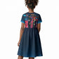 African American 1968 Black Power Salute Kid Short Sleeve Dress Retro Cyberpunk Sci-Fi Tech Civil Rights Art