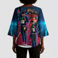 African American 1968 Black Power Salute Kimono Sleeve Blouse Retro Cyberpunk Sci-Fi Tech Civil Rights Art