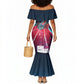 African American 1968 Black Power Salute Mermaid Dress Retro Cyberpunk Sci-Fi Tech Civil Rights Art